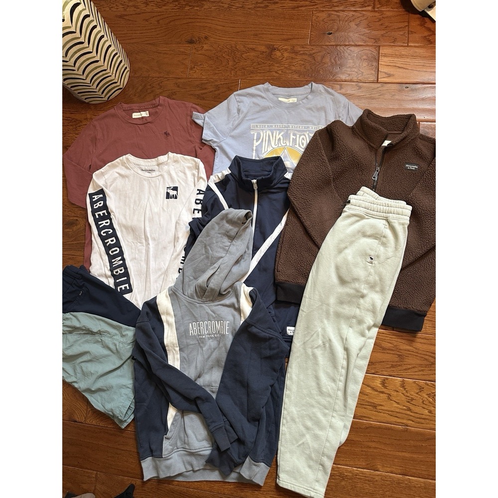 Abercrombie Kids Size 11 12 Boys Clothing Lot 9 Pcs Sherpa Jacket Hoodie Pants